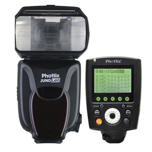 Phottix Juno Li60 Lithium Battery Hot Shoe Flash   Odin II Tx Combo (Pentax)