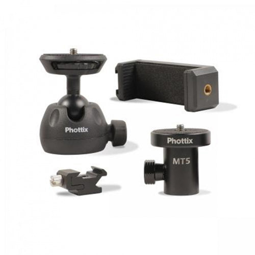 Phottix MT5 Light Stand Adapter Ball Head Kit